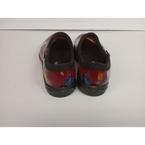 Red Sloggers Chicken & Rooster Clog Shoe Women’s 7 Garden Chore Rubber Slip On - Picture 4 of 7